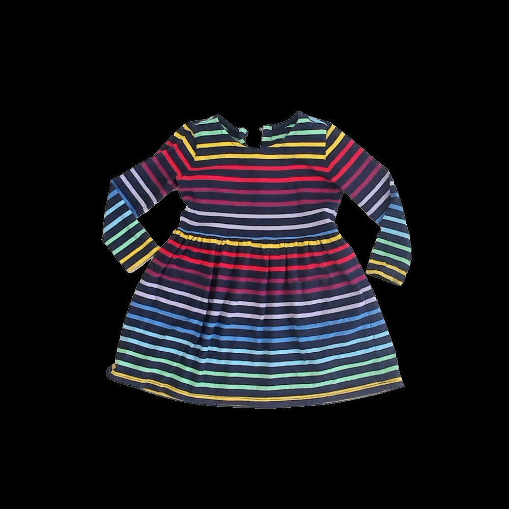 Primary Girls Rainbow Striped Dress size: 2T